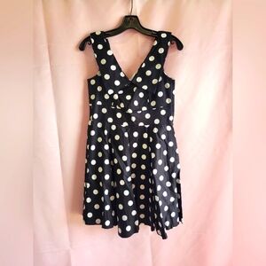 Retro Rockabilly pinup polka dot bow dress